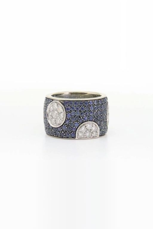 18k Gold Sapphire and Diamond Ring