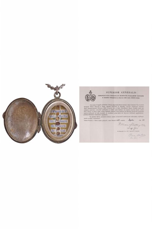 Silver Reliquary Locket Necklace