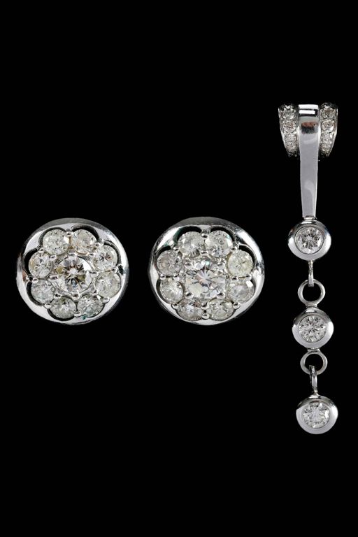 14k Gold Diamond Jewelry Set