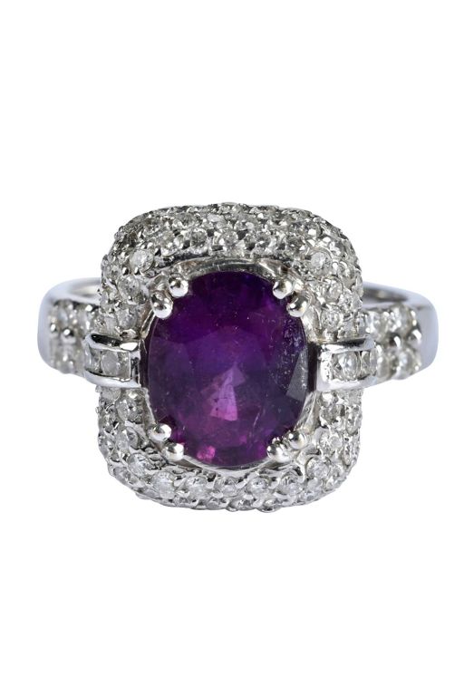 18k Gold Tourmaline and Diamond Ring