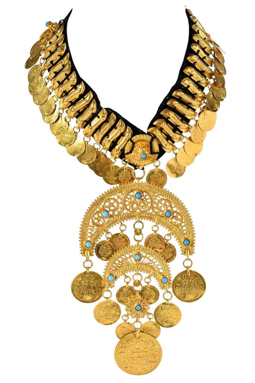 21k Gold Turquoise Necklace