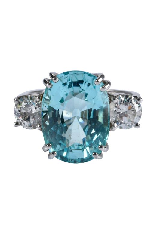 18k Gold Tourmaline and Diamond Ring