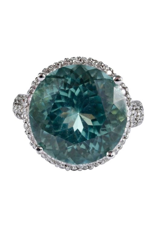 18k Gold Tourmaline and Diamond Ring