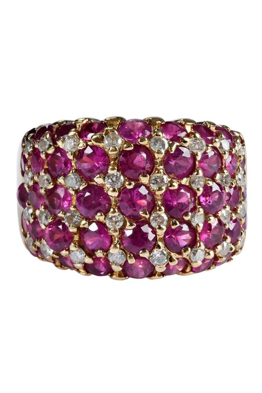 14k Gold Ruby and Diamond Ring