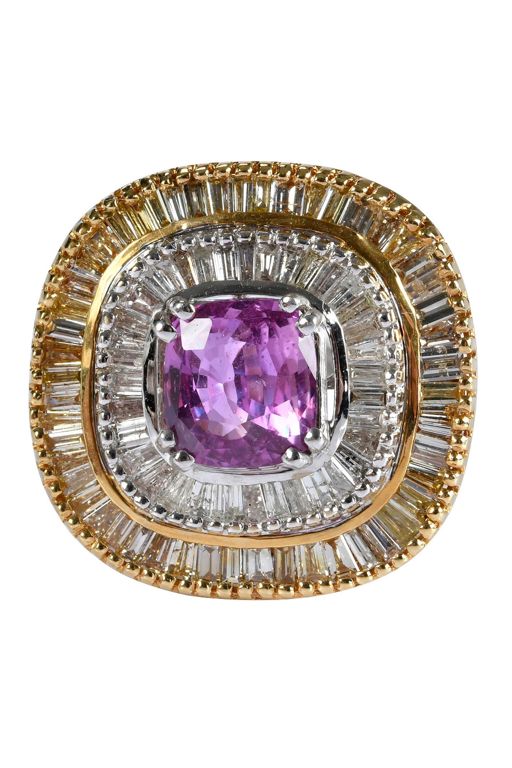 18k Gold Sapphire and Diamond Ring