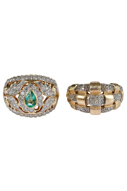 Two Gold Diamond Rings