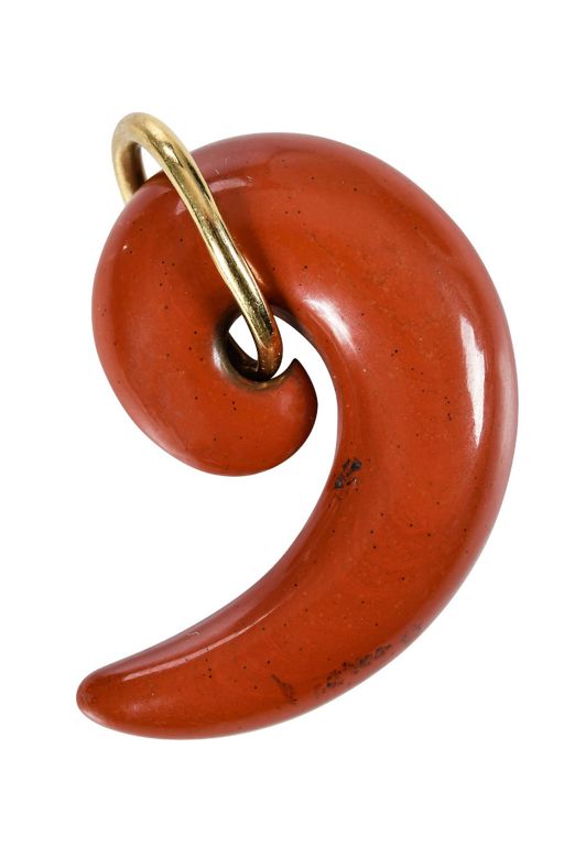18k Gold Jasper Pendant