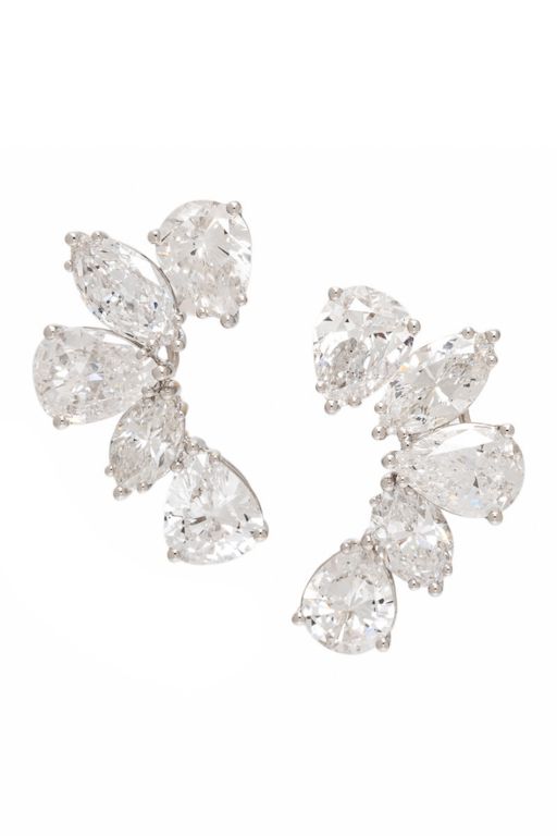 18k White Gold Diamond Earrings