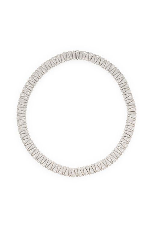 18k White Gold Diamond Collar Necklace
