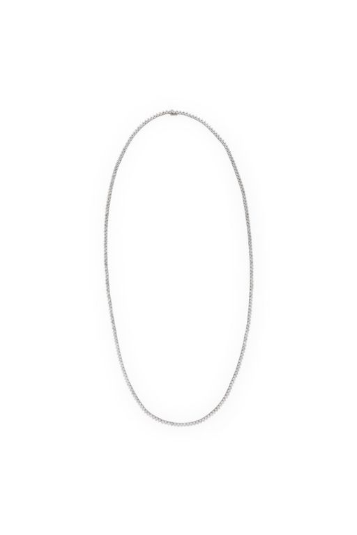 18k White Gold Diamond Line Necklace
