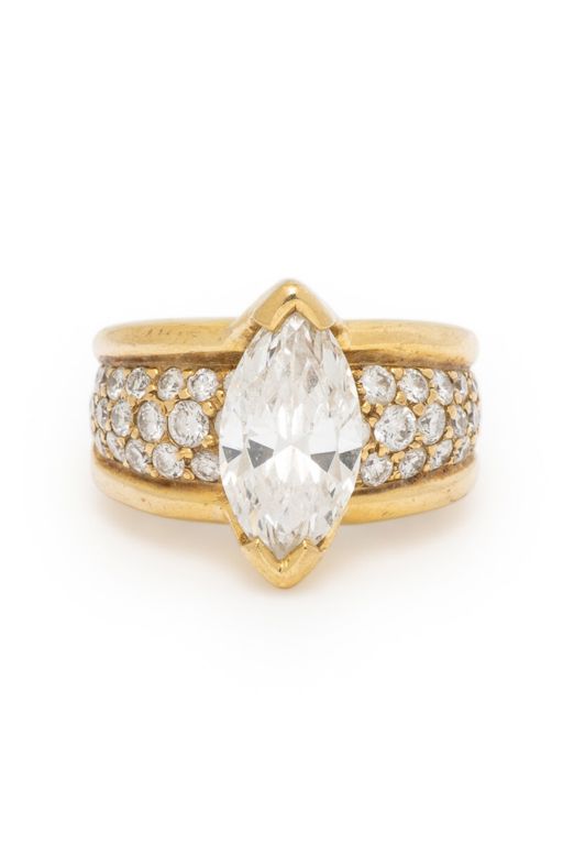 18k Yellow Gold Diamond Ring