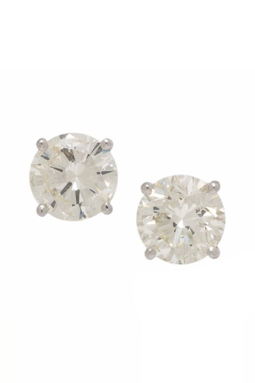 14k White Gold Diamond Stud Earrings