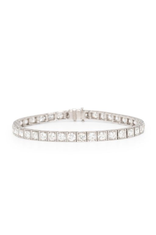 Platinum Diamond Line Bracelet