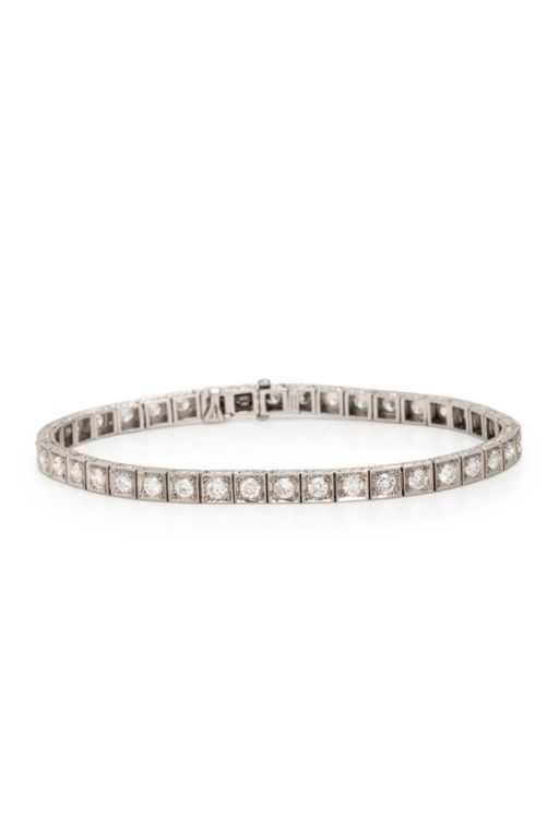 Platinum Diamond Line Bracelet