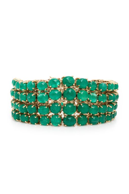 18k Yellow Gold Emerald Bracelet