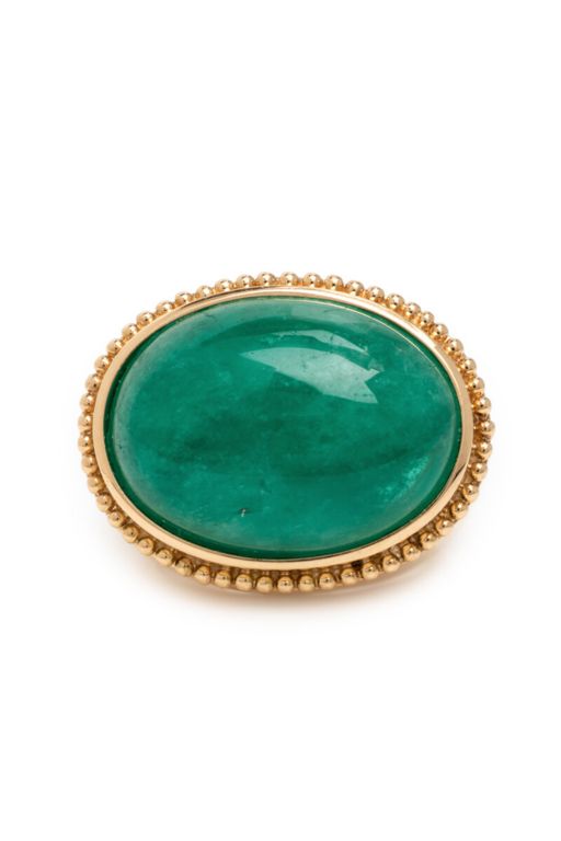 18k Yellow Gold Emerald Ring