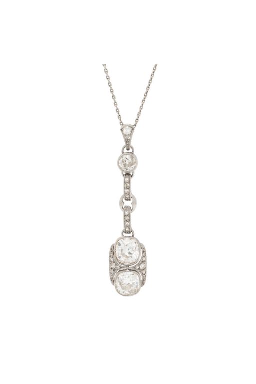 Platinum Diamond Pendant Necklace