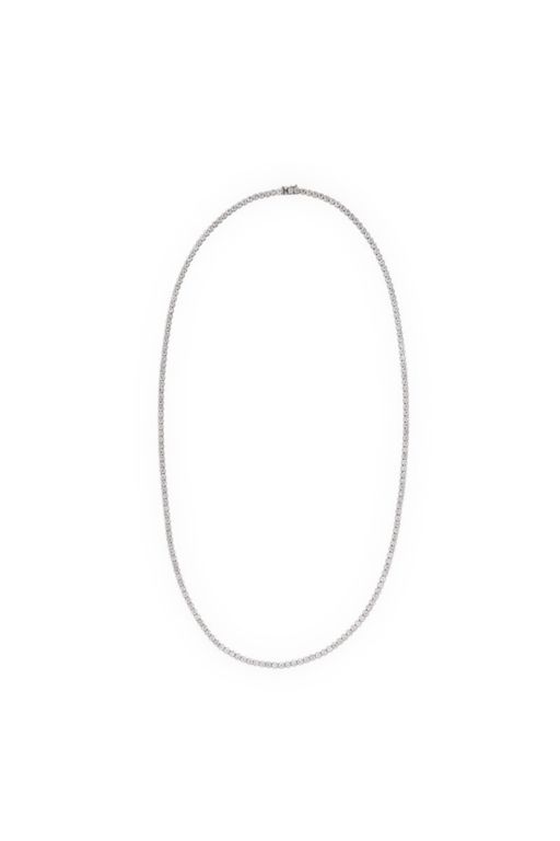 18k White Gold Diamond Line Necklace