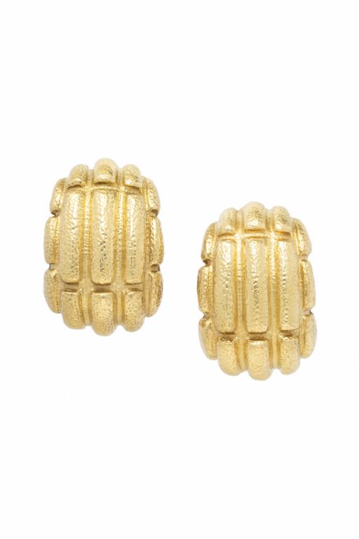 18k Yellow Gold Half Hoop Earrings