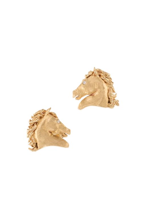 Pair of 14k Gold Diamond Cufflinks