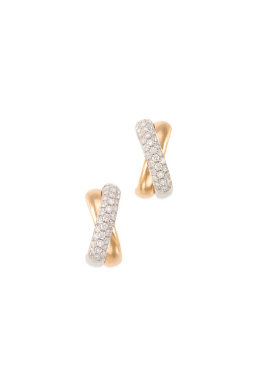 Pair of 18k Gold Diamond Earrings