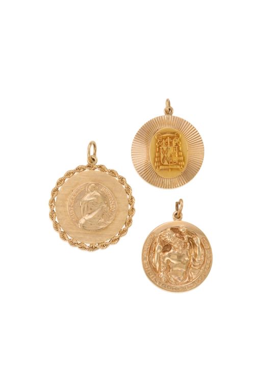 Three 14k Gold Pendants