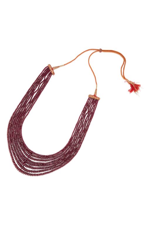 Ruby and Thread Necklace