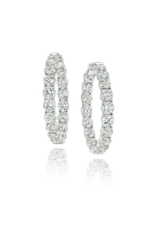 Pair of 14k Gold Diamond Earrings