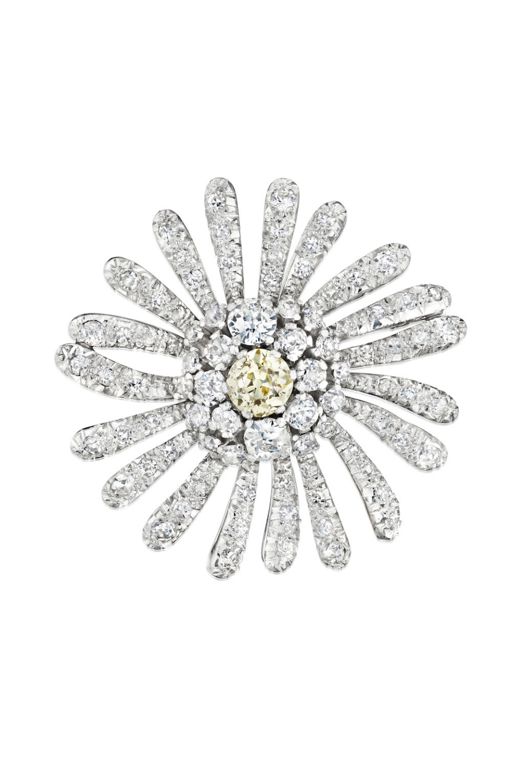 Platinum Diamond Brooch
