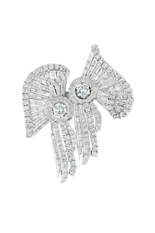 18k Gold, Platinum Diamond Pendant/Brooch
