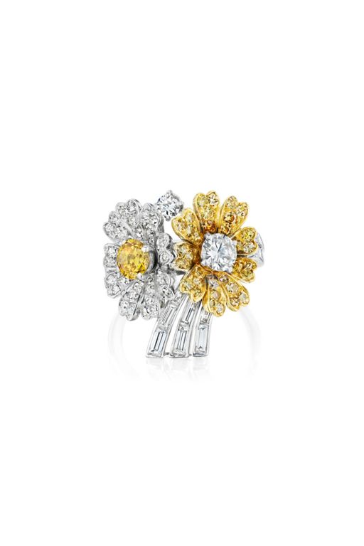 18k Gold, Platinum Diamond Ring