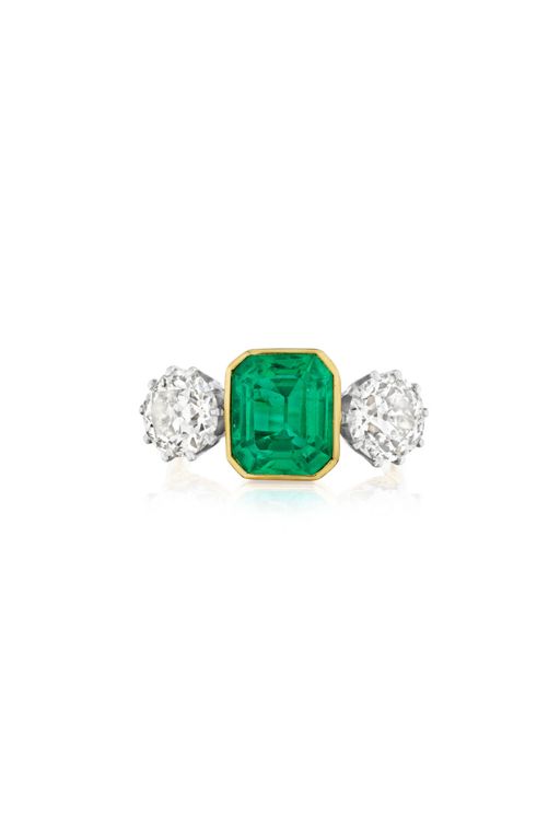 Emerald and Diamond Ring