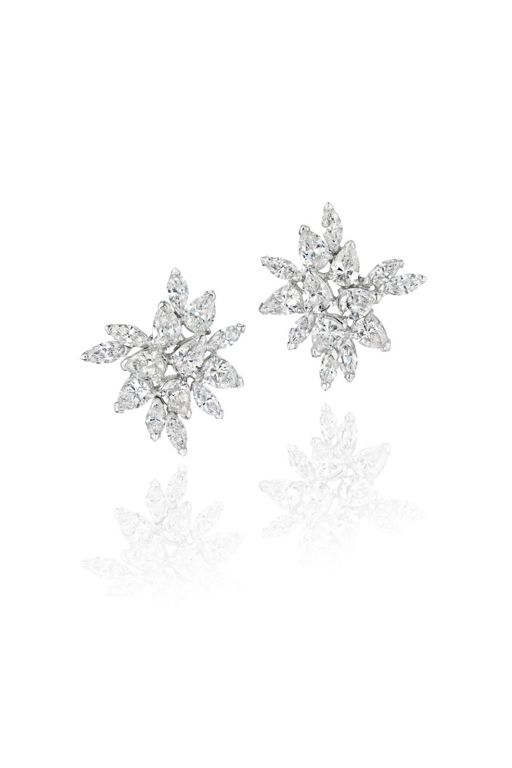 Pair of 14k Gold Diamond Earrings