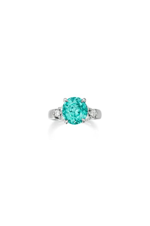 Platinum Tourmaline and Diamond Ring
