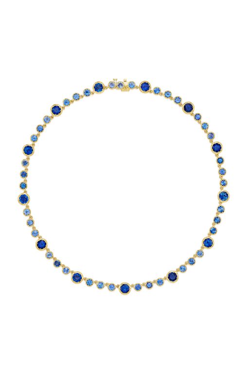 18k Gold Sapphire Necklace