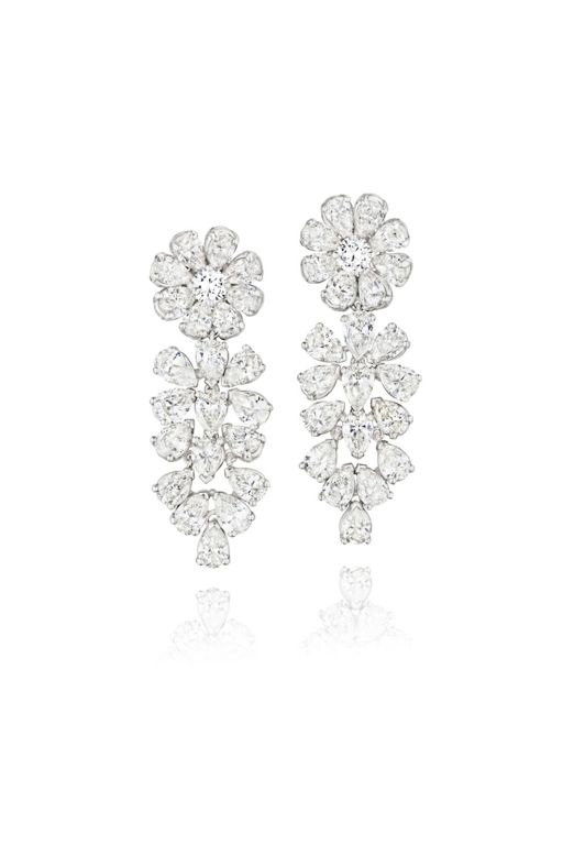 Pair of 14k Gold Diamond Earrings