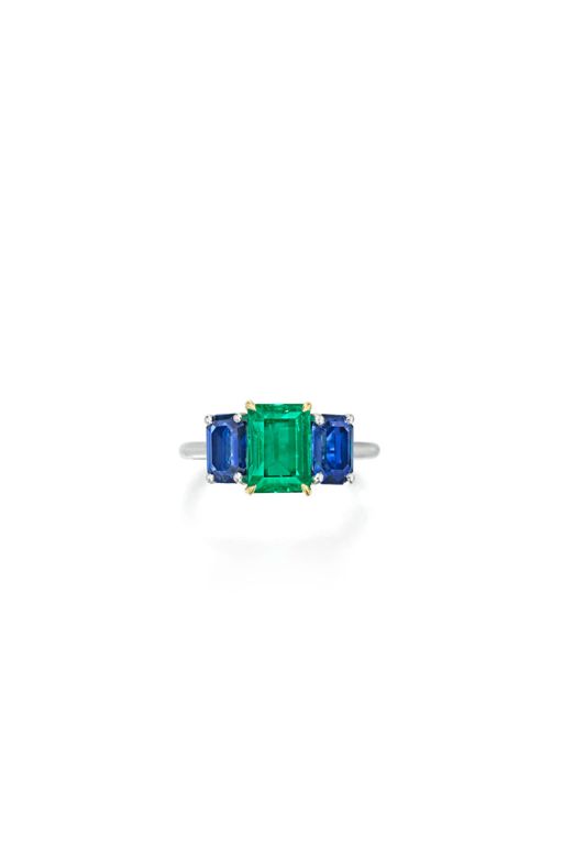 Emerald and Sapphire Ring