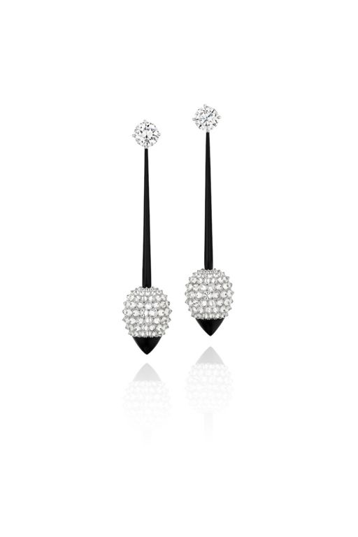 Pair of 18k Gold Diamond Earrings