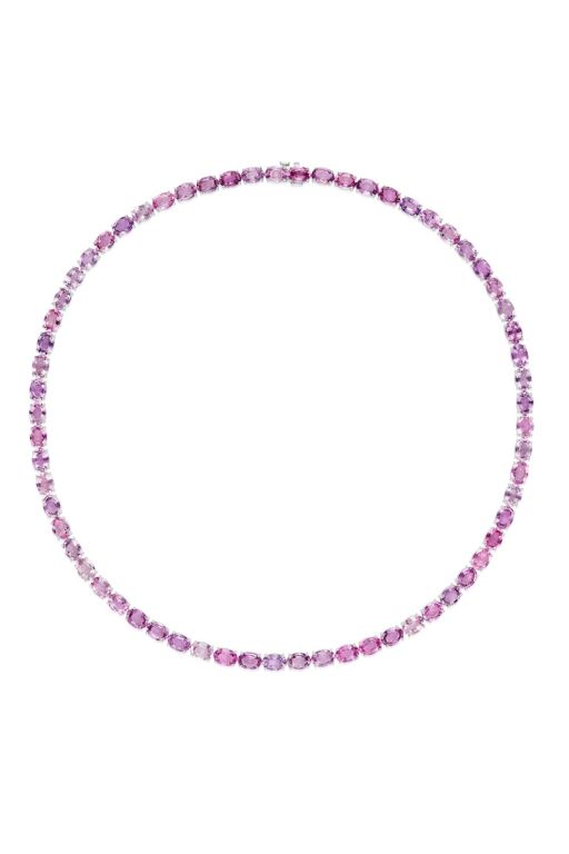18k White Gold Sapphire Necklace