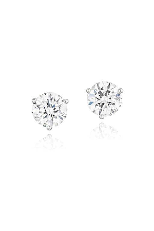 Pair of Platinum Diamond Earrings