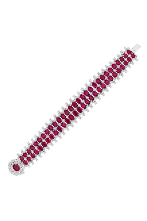18k Gold Ruby and Diamond Bracelet