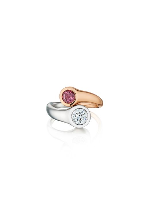 Platinum and 18k Gold Diamond Ring