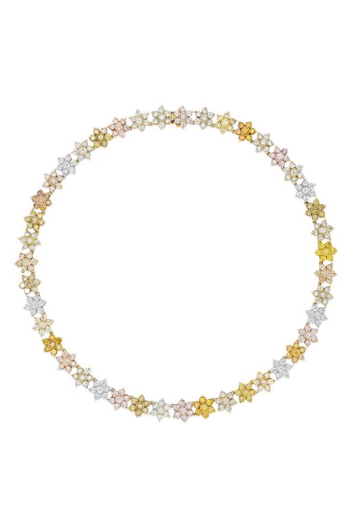 Platinum and Gold Diamond Necklace