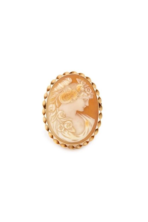 14k Gold Shell Cameo Pendant/Brooch