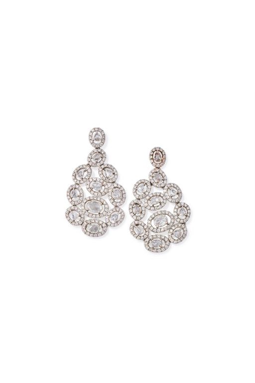 Pair of 14k Gold Diamond Earrings