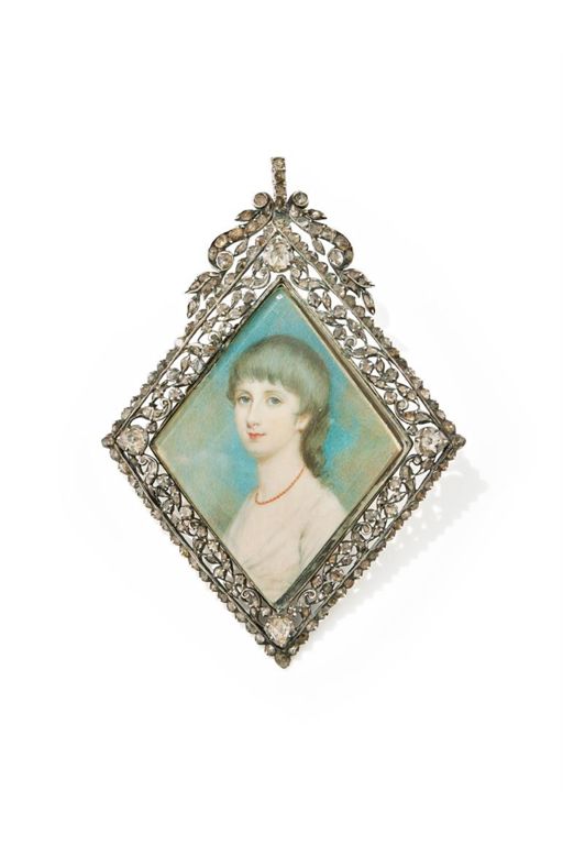 Ivory and Diamond Pendant