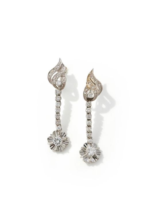 Pair of Diamond Earrings