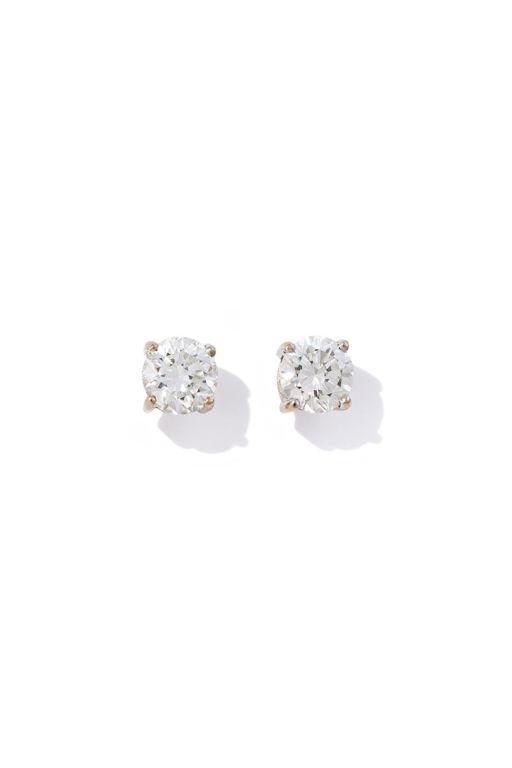 Pair of 18k Gold Diamond Earrings