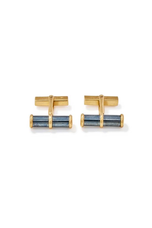 Pair of 18k Gold Hematite Cufflinks