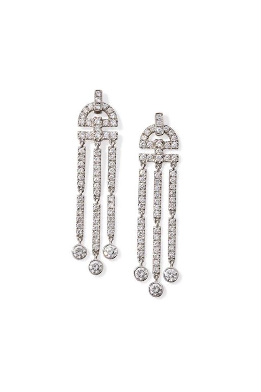 Pair of 18k Gold Diamond Earrings